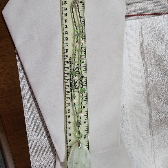 Pink and Green Gemstone and Glass Bead Artisan Necklaces Bundle Set - Picture 4 of 14